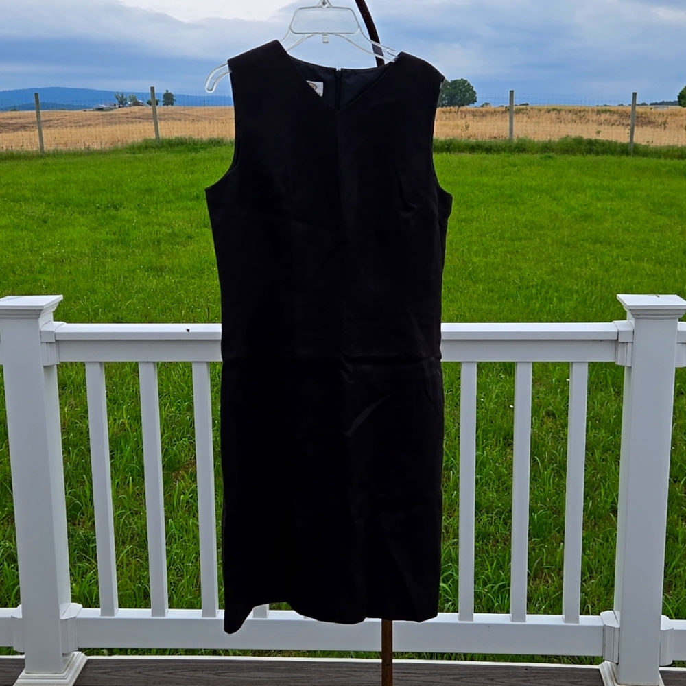 Brand New Talbots Black Linen Sleeveless Dress Size 8P